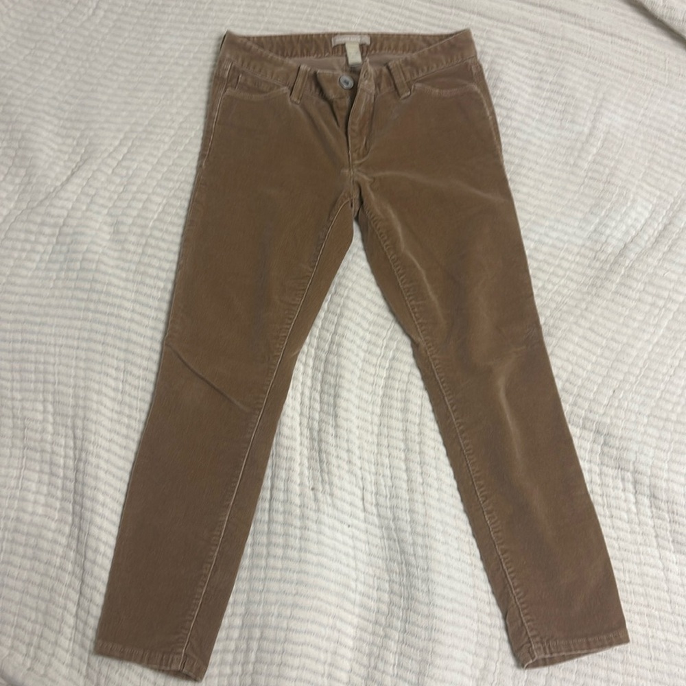 Banana Republic Skinny Corduroy Pants Women’s Tan Beige 26p Petite *Like New*